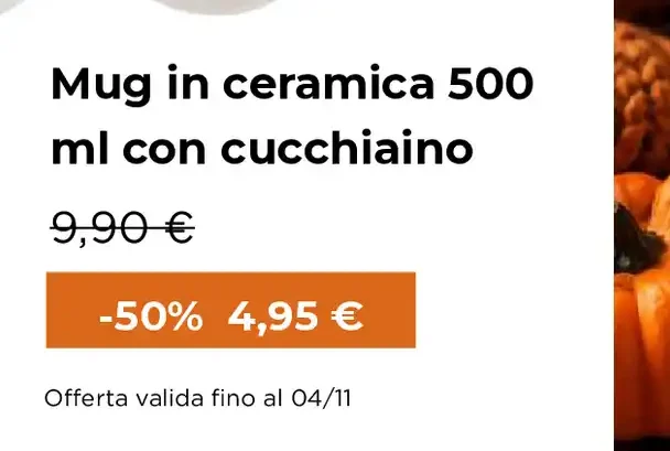 Mug in ceramica 500 ml con cucchiaino