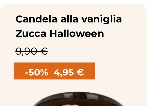 Candela alla vaniglia zucca Halloween