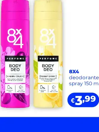 8x4 deodorante corpo spray