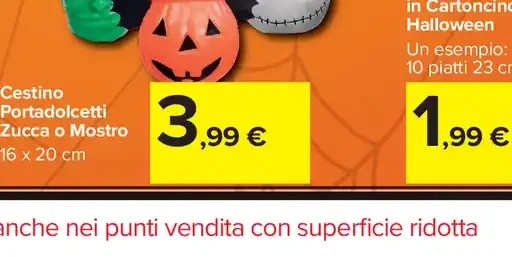 Cestino Portadolcetti Zucca o Mostro
