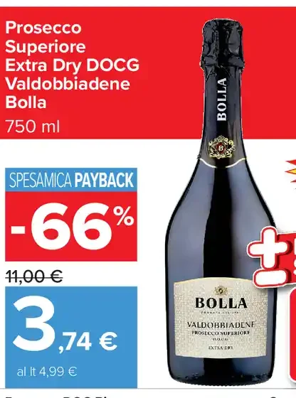 Prosecco Superiore Extra Dry DOCG Valdobbiadene Bolla