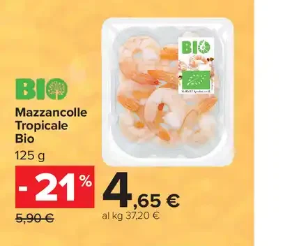 Mazzancolle tropicali biologiche