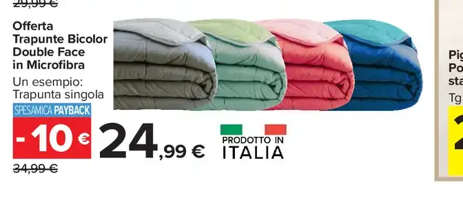 Trapunta bicolore double face