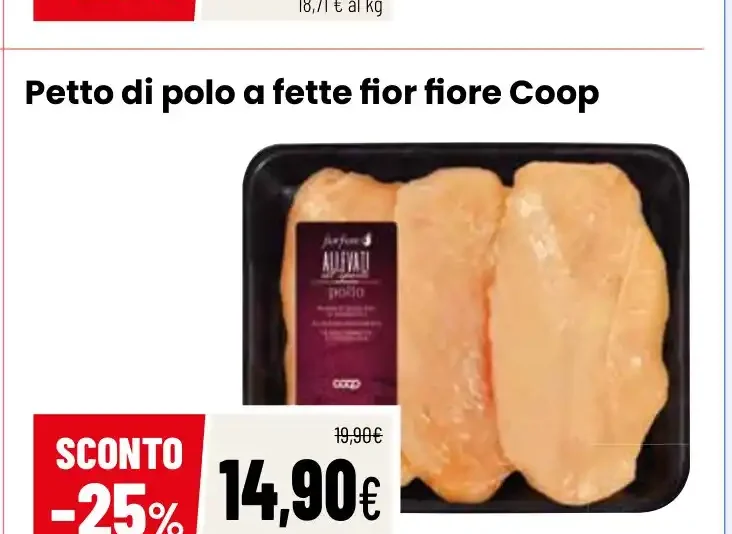 Petto di polo a fette fior fiore Coop