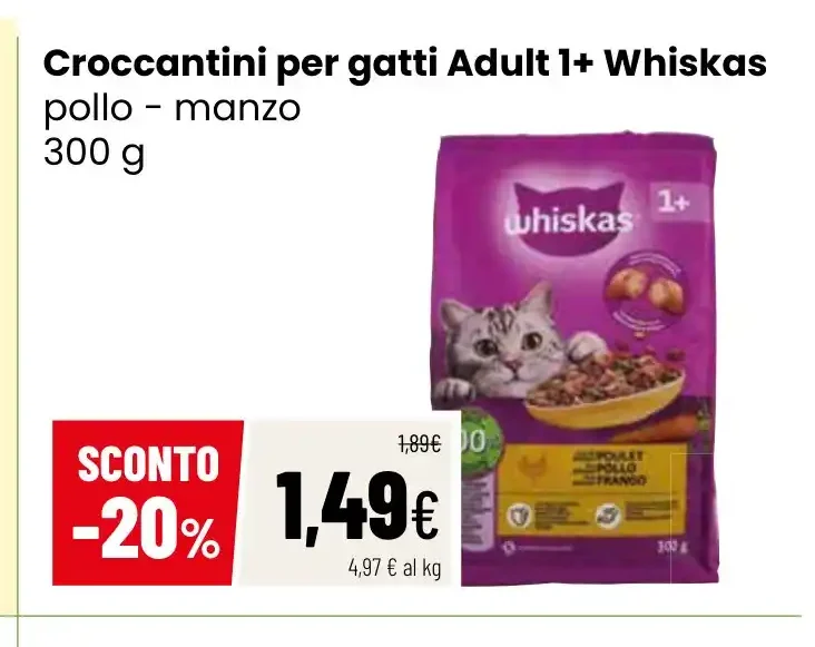 Croccantini per gatti Adult 1+ Whiskas