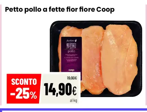 Petto pollo a fette fior fiore Coop