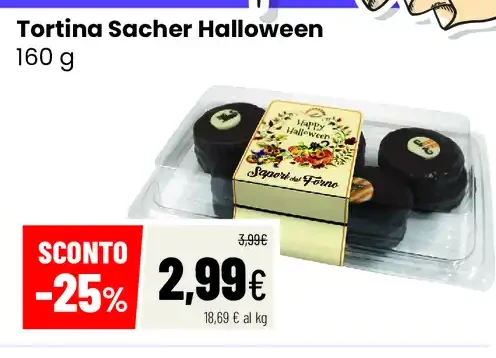 Tortina Sacher Halloween