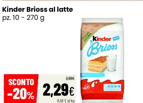 Kinder Brioss al latte