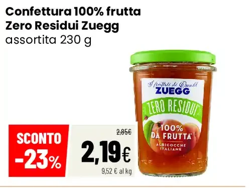 Confettura 100% frutta Zero Residui Zuegg