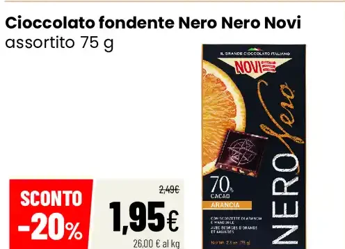Cioccolato fondente Nero Nero Novi