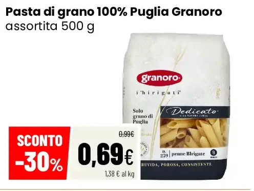Pasta di grano 100% Puglia Granoro