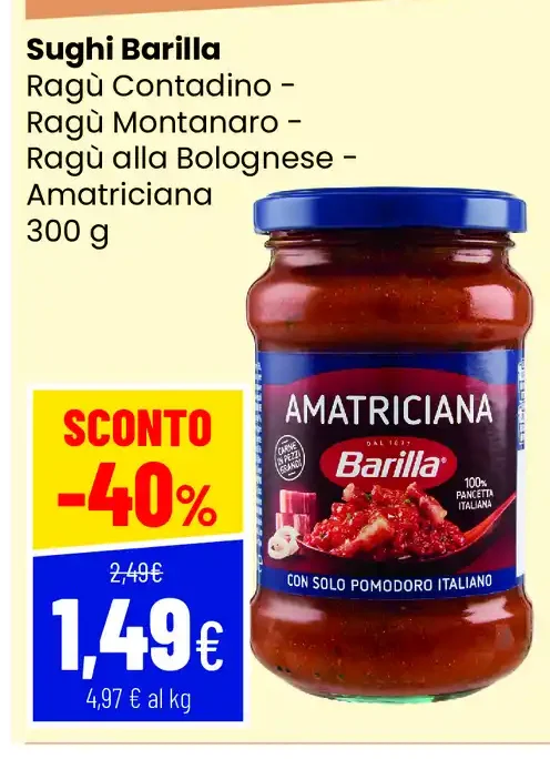 Sugo Barilla Ragù all'Amatriciana