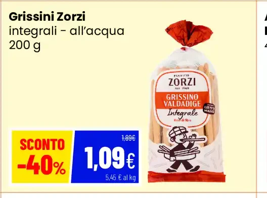 Grissini integrali all'acqua