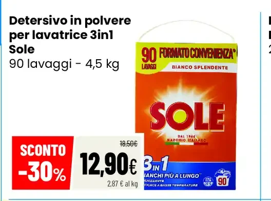 Detersivo in polvere per lavatrice