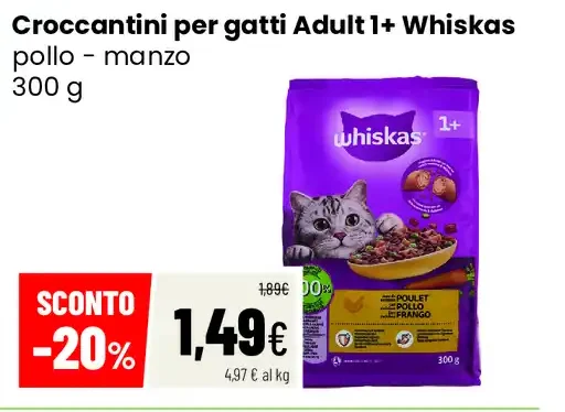 Croccantini per gatti Adult 1+ Whiskas