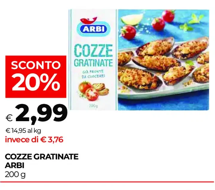 Cozze gratinate Arbi
