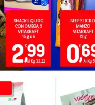 Snack liquido con Omega 3 Vitakraft