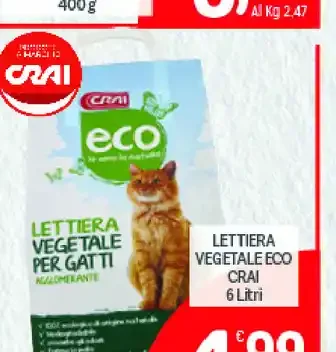 Lettiera vegetale eco Crai