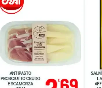 Antipasto prosciutto crudo e scamorza Crai