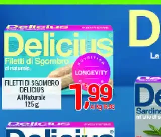 Filetti di sgombro Delicius al naturale