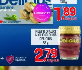 Filetti di alici Delicius in olio di oliva
