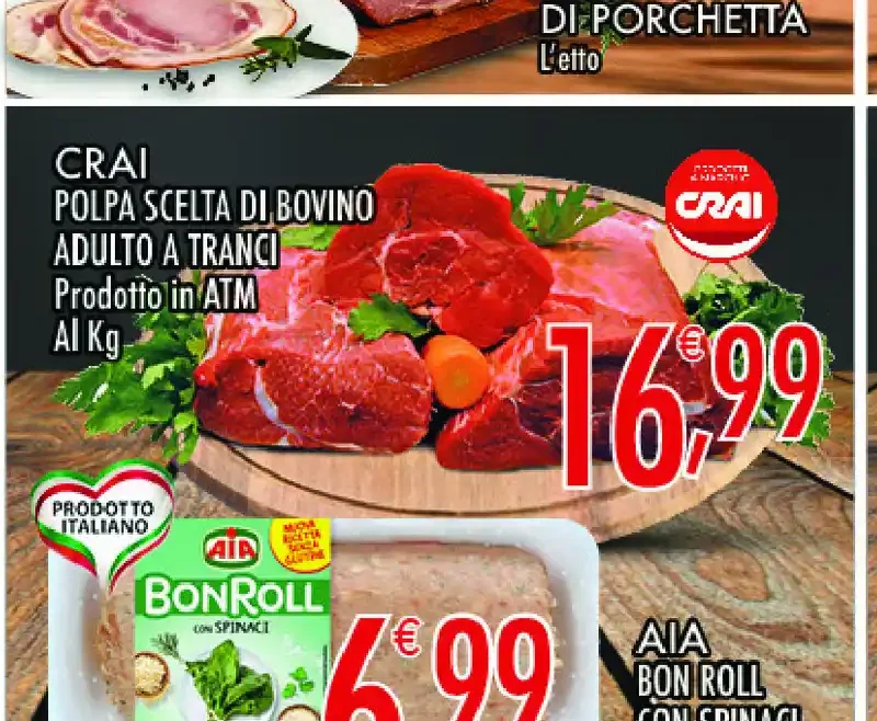Polpa scelta di bovino adulto a trance