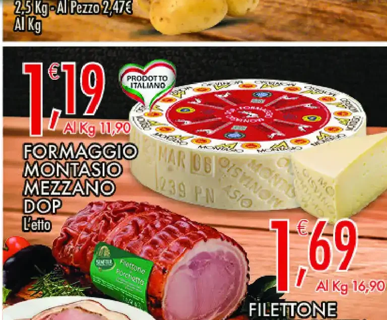 Formaggio Montasio mezzano DOP