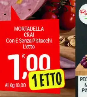 Mortadella Crai con e senza pistacchi