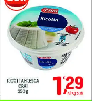 Ricotta fresca Crai