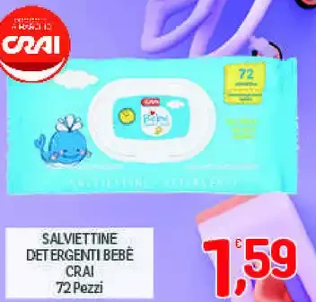 Salviettine detergenti bebé Crai