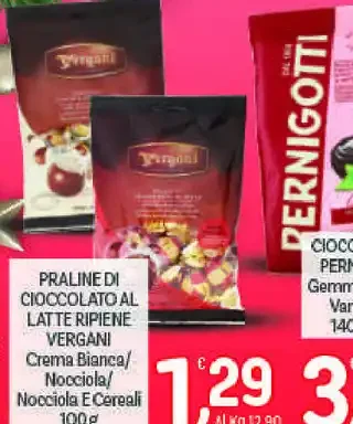 Praline di cioccolato al latte ripiene Vergani