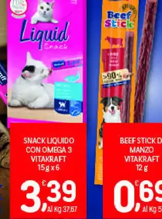 Snack liquido con omega 3 Vitakraft
