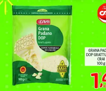 Grana Padano DOP grattugiato Crai