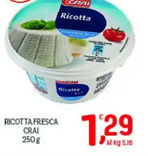 Ricotta fresca Crai