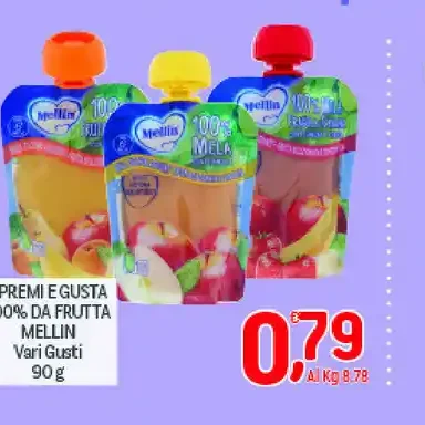 Spremi e gusta 100% frutta Mellin
