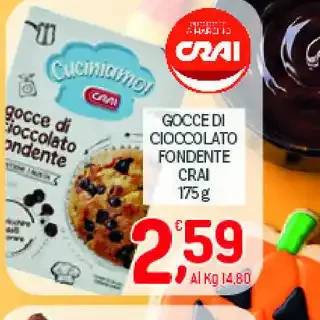 Gocce di cioccolato fondente Crai