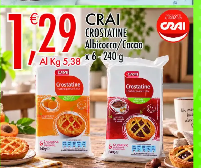 Crostatine albicocca/cacao