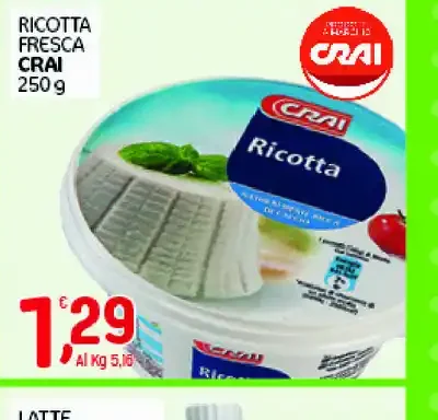 Ricotta fresca Crai