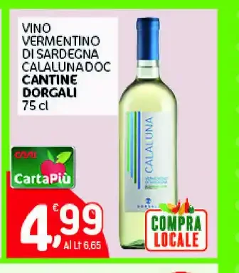 Vino Vermentino di Sardegna Dorgali