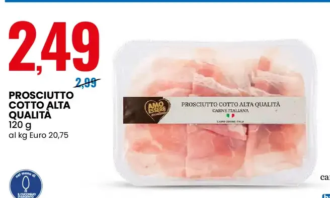 Prosciutto cotto alta qualità