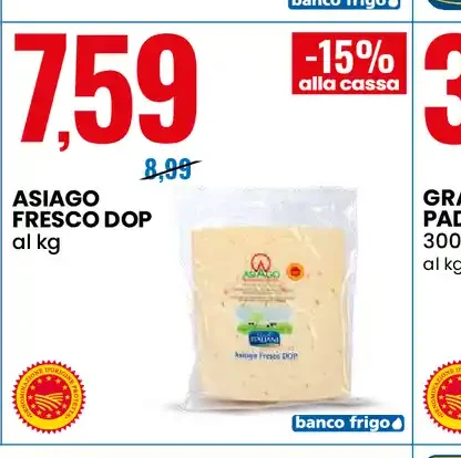 Asiago fresco DOP