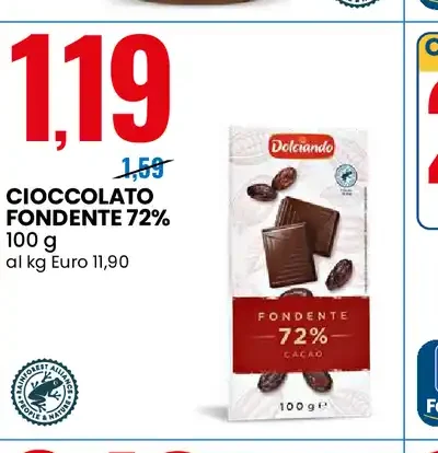 Cioccolato fondente 72%
