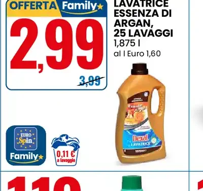 Lavatrice essenza di argan