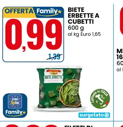 Biete erbette a cubetti