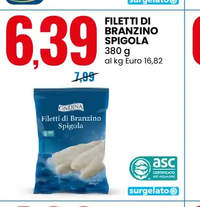 Filetti di branzino spigola