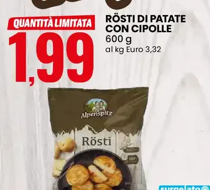 Rösti di patate con cipolle