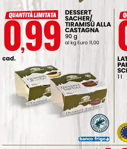 Dessert sacher/tiramisù alla castagna