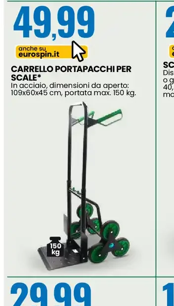 Carrello portapacchi per scale