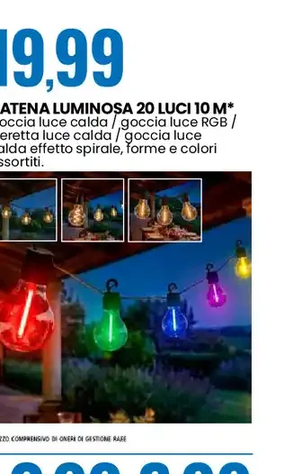 Catena luminosa 20 luci