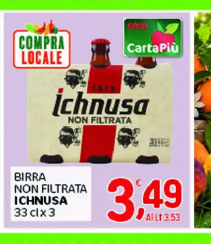 Birra non filtrata Ichnusa